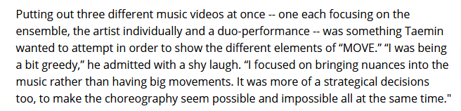 as said in a billboard interview; along with choreographer koharu sugawara and a team of female dancers, his intent was to defy prenotions of gender and present a powerful performance though nuanced dance movements.well, he said it best himself