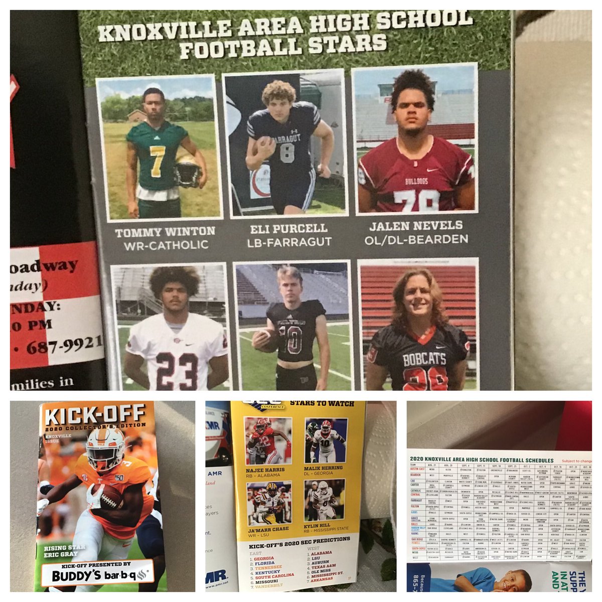 coachtatefhs20's tweet photo. Farragut Admirals Football Senior ELI PURCELL is one of 6 Knoxville Area High School Stars featured in the 2020 Kickoff Magazine ⚓️⭐️⚓️
Also highlighted:
Jalen Nevels (Bearden)
Tommy Winton (Catholic)
Noah Meyers (South-Doyle)
Tommy Sweat (Fulton)
Kalib Fortner (Central)
⚓️🏈⚓️ https://t.co/jPRBXsl227