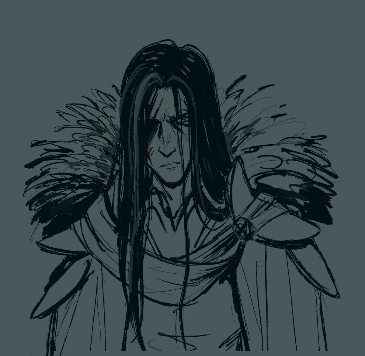 I have a strange love-hate relationship with lineart but sometimes I find it relaxing #faceyourlineart 