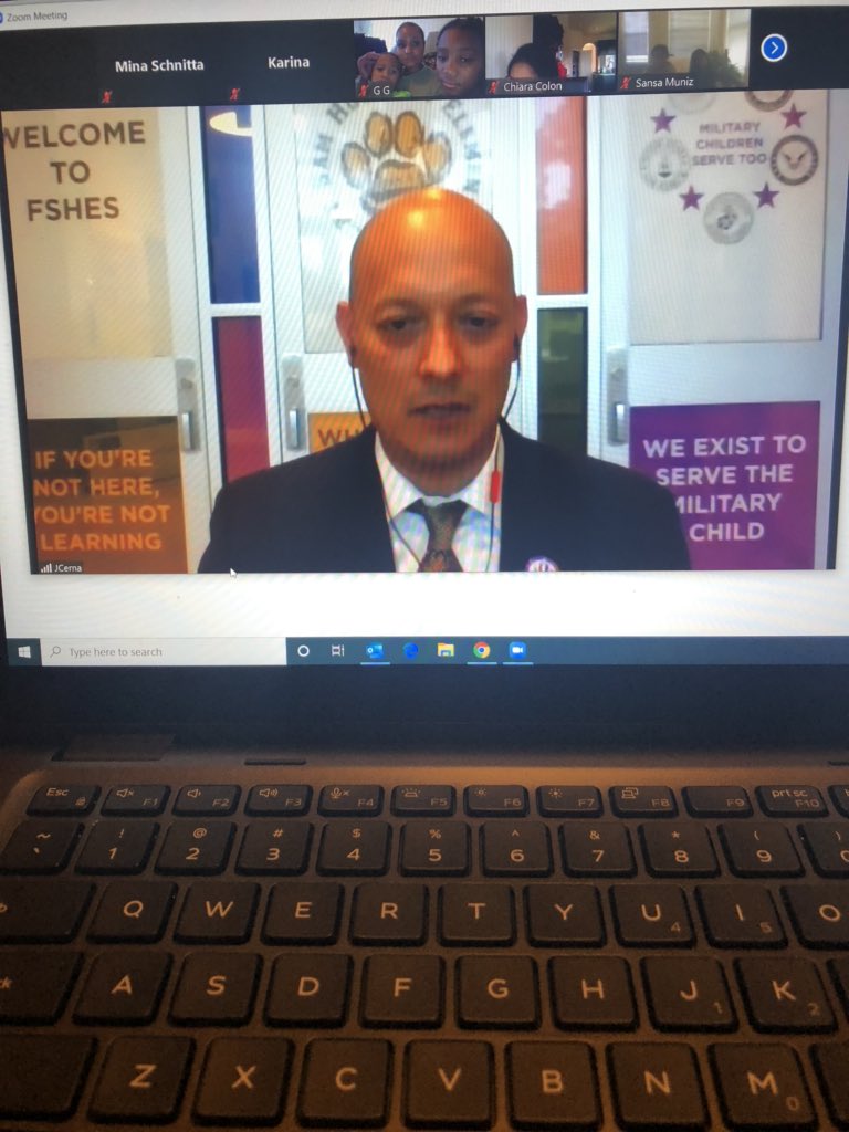 dr_mina2's tweet photo. Just finished up watching Principal Dr. Cerna meet with parents & students via Zoom. So much + going on FSHE! It is going to be a great year!#FSHLimitlessLearning @DrJCerna @DrGbates https://t.co/8hzpgUyeoC