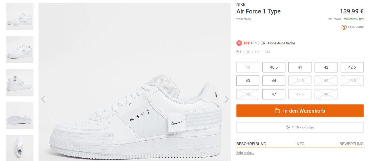 snipes air force 1 type