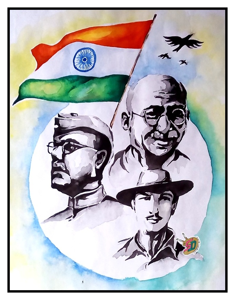 ArtDutta's tweet photo. Tribute to our Heroes 🙏 // Independence day status drawing / by @ArtDutta watercolor painting
#IndependenceDay #IndependenceDay2020 #IndependenceDayDrawing https://t.co/5srllzQT4e