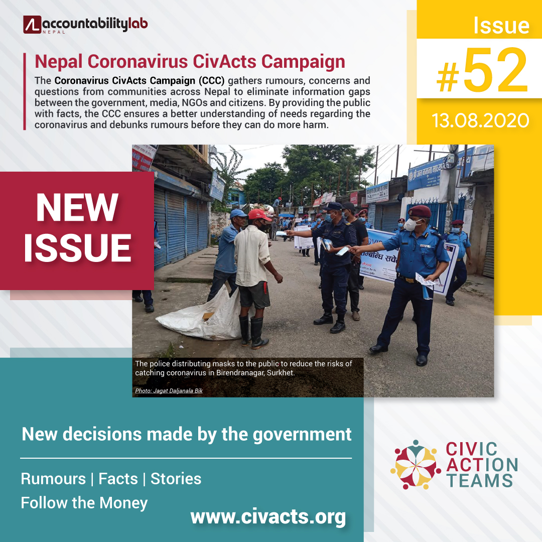 CivActs's tweet photo. Read the latest edition of Nepal Coronavirus CivActs Campaign Bulletin #issue52 here: https://t.co/RqhMxuXMju #CivActs https://t.co/ELTOONMDeJ