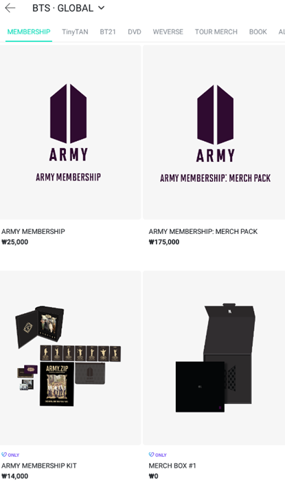 BTS MERCHBOX ♯7 Clear Bag Purple No Trading Cards Official Goods ARMY JPFC  JPN