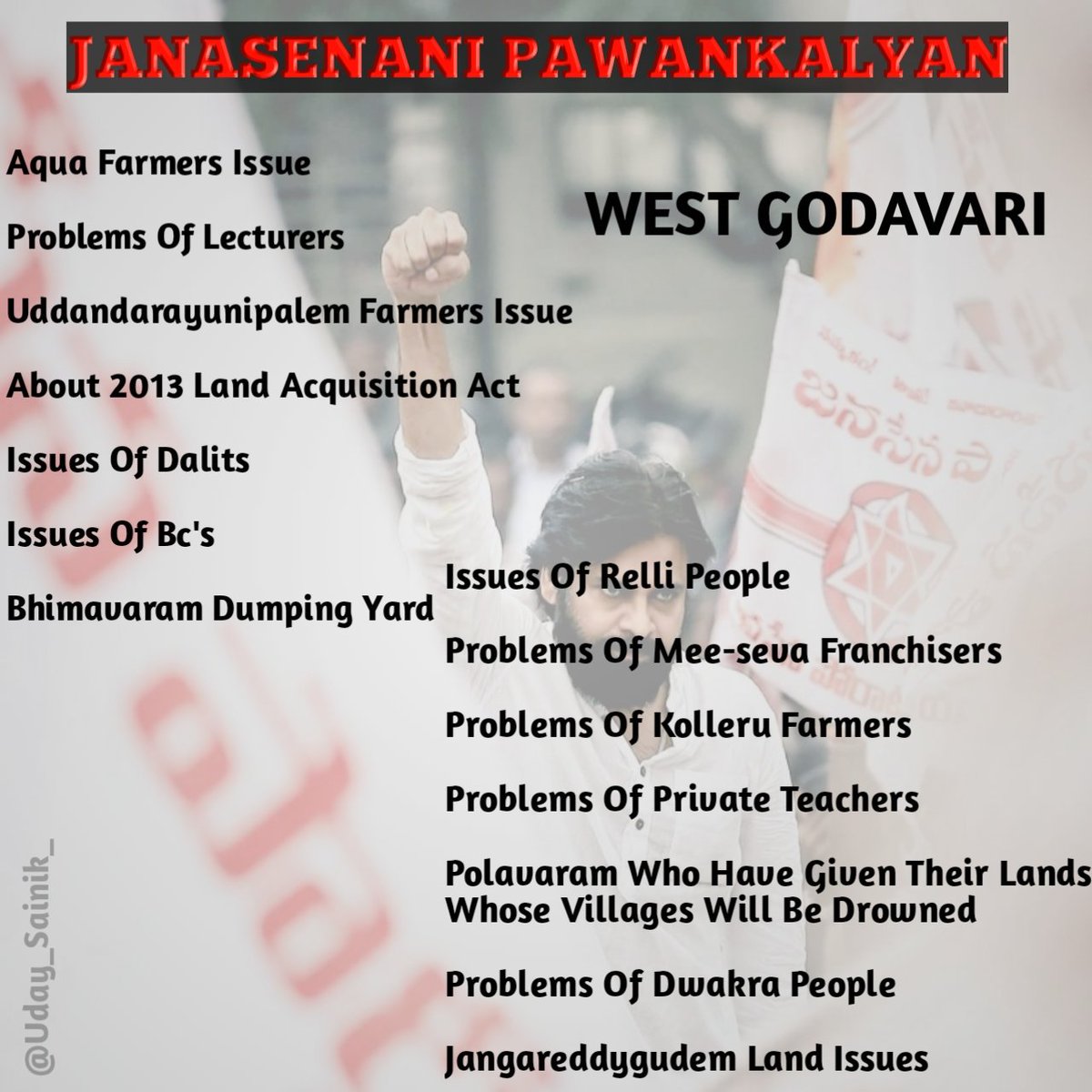 A Thread Of Pics Which gives info on fewProblems/Issues that were addressed/solved/questioned&raised by Our Janasenani  @PawanKalyan over the years before elections....