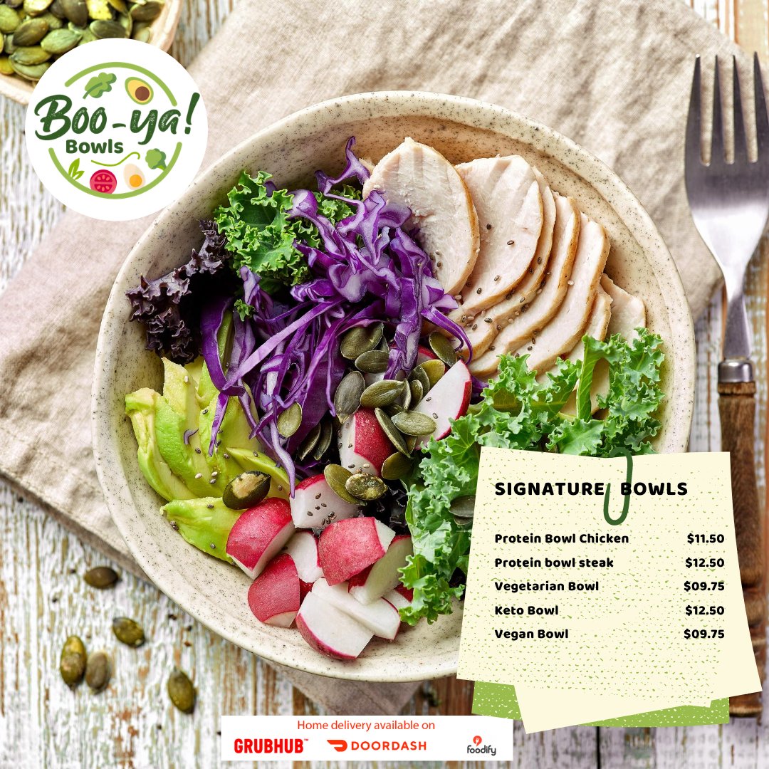 Get your healthy food #BOWL🍵
👉🏼 bit.ly/BooyaDD 👈🏼
.
.
.
#helthylifestyle #veggies #goodvibes #houstontx #delivery #delicious #goodforyou #diet #notfast #orderonline