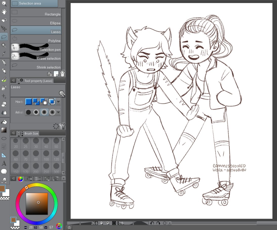 no new personal art but have this adorable catradora commission wip !!! 