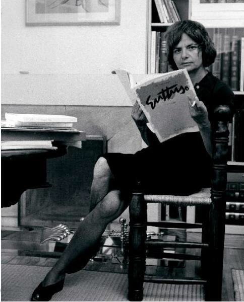 Women writers looking bored and holding a cigarette, part 77 in a series: Elsa Morante