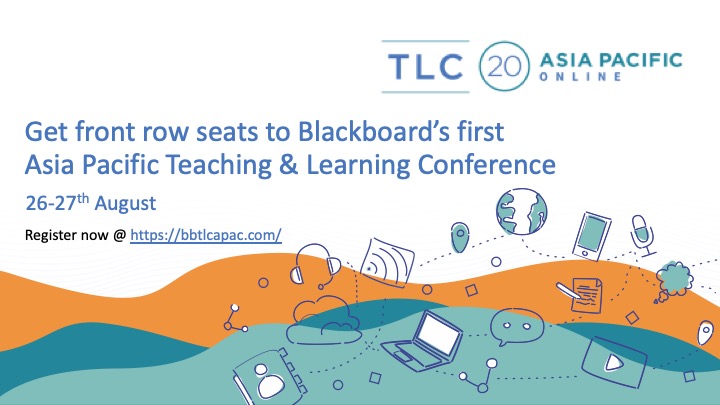Jacbatestweets's tweet image. Don&apos;t miss Blackboard TLC Asia Pacific! Our annual teaching and learning conference is being held virtually this year, and for free. lnkd.in/gvwACNB
 #TLCAPAC #innovation #conference #teachingandlearning #event #learningtechnologies #blackboard #asiapacific