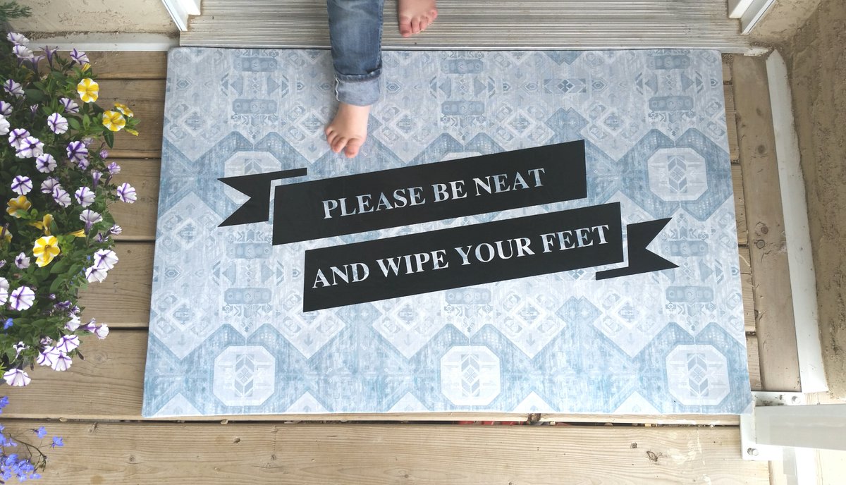 The most clever use of our fabrics yet! #welcomemat #thefabricsnob #fabriclovers #shopsmall 
thefabricsnob.com