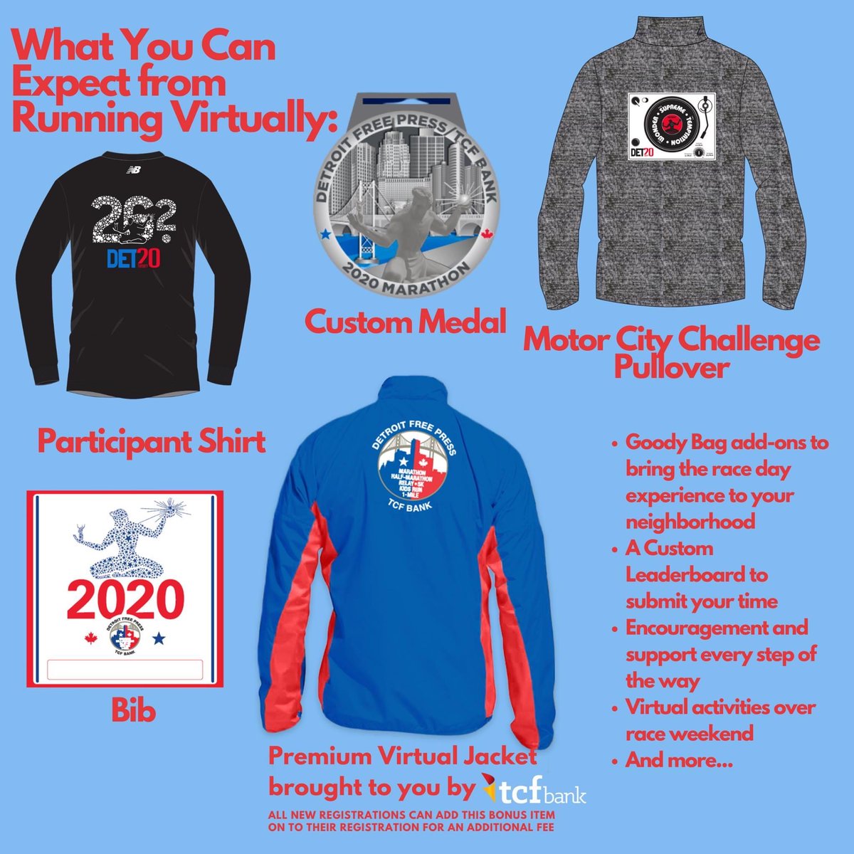 lish_loves_life's tweet photo. @FreepMarathon Virtual Race Swag! Personally drooling over the premium virtual jacket!! You can add it on when you register! Registration discount code --> BIBRAVEDET20 (10% off) @BibRave #FreePMaraBR #Bibchat #virtualrace #rundetroit https://t.co/h2vLALXFnW