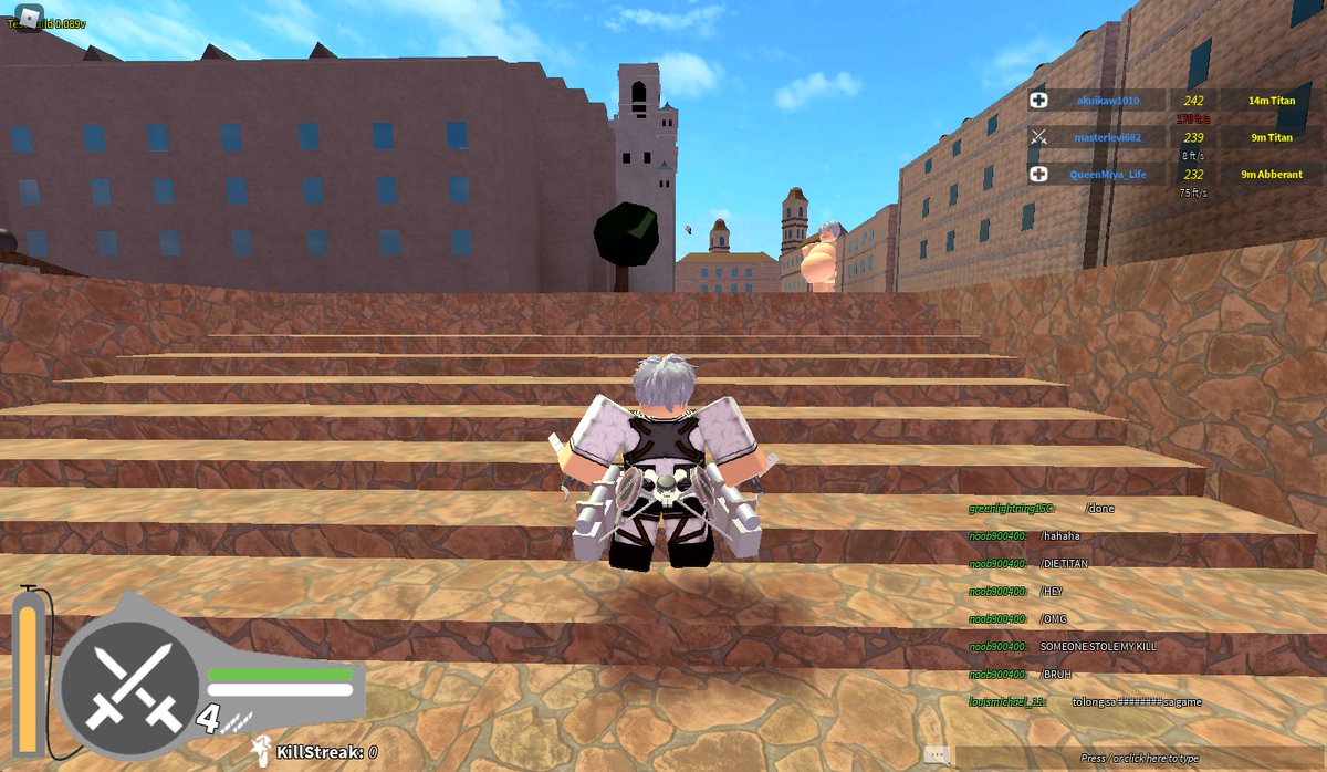 Somerobloxplayer Iplayroblox234 Twitter - how to be good at attack on titan downfall roblox