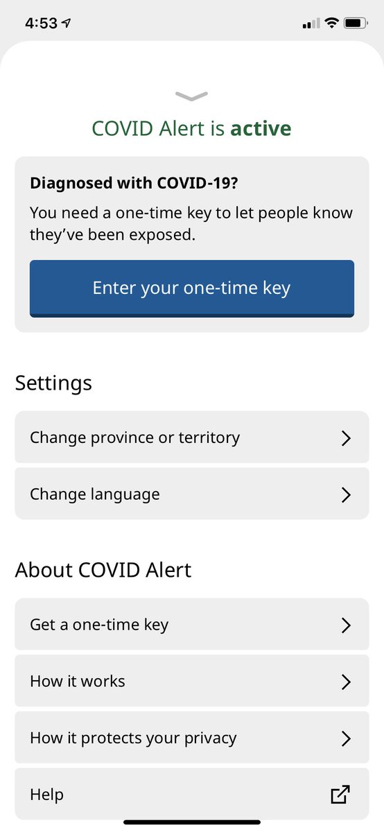 4/ It uses the "one-time key" for declaring yourself positive. You can't just do it willy nilly, you need a health-care provider to confirm you have COVID and then you get to warn others.(Many hypothesized this tech would be vulnerable to spurious reports... no way.)