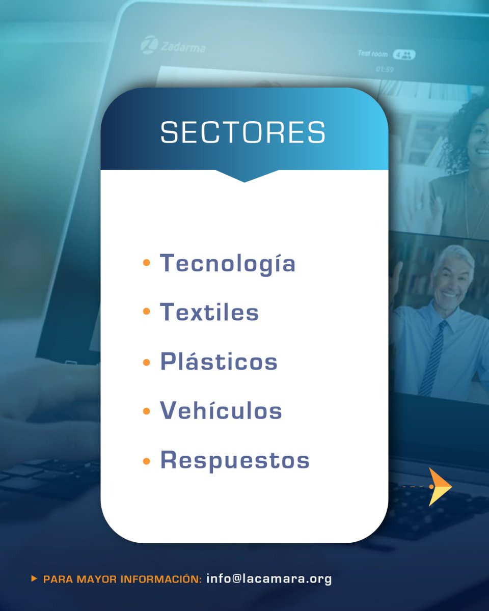 lacamaragye's tweet photo. ¿Qué sectores participan en el #CCGSpeedNetworking? 🤔
Revisa e inscríbete en 👉 info@lacamara.org https://t.co/lG2Ti6z85x