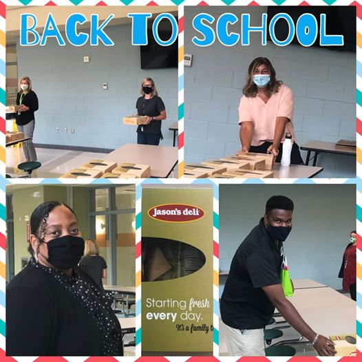 Our staff was ALL SMILES on the first day, especially when our PTA provided lunch from <a href="/jasonsdeli/">Jason's Deli</a> ...take our word for it 😷 #WeAreWendell <a href="/wendellmiddlep1/">wendellmiddlepta</a>