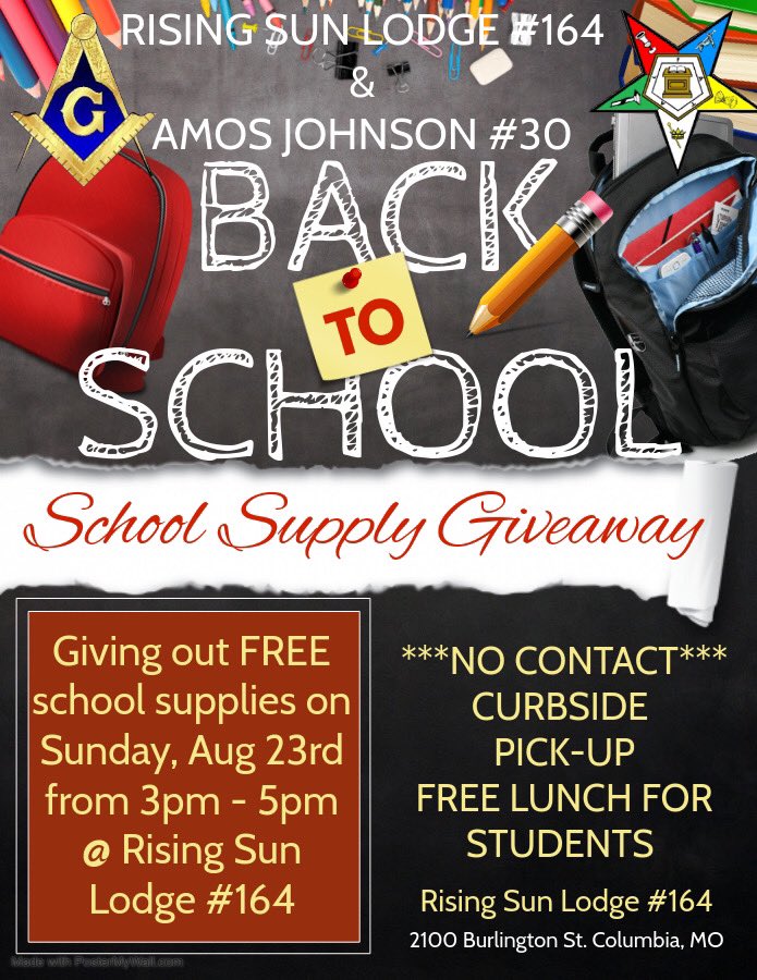 MrMurraykCPS's tweet photo. To all my COMO family the back to school, school supply give away is back! Please share this with all your friends and families in need of school supplies. https://t.co/xYvmqbbg2x