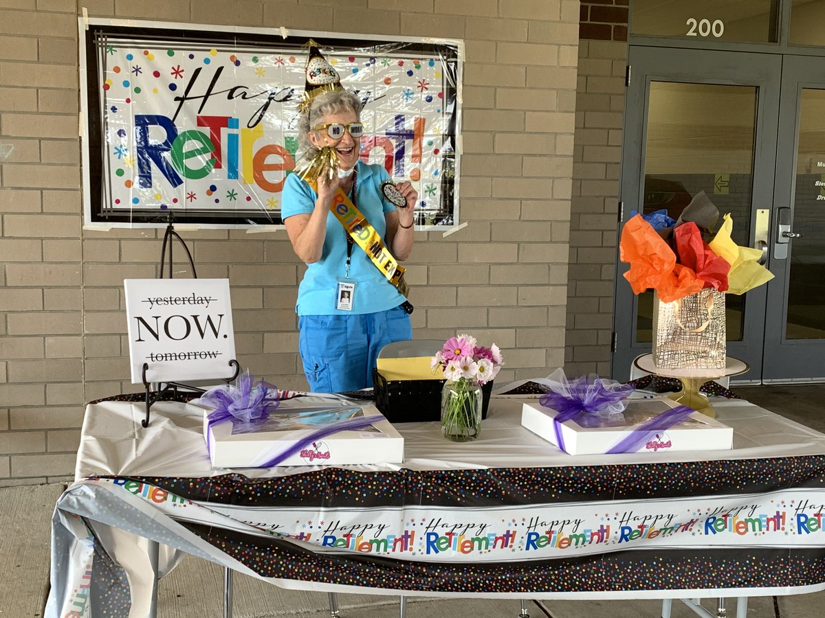 health_rcs's tweet photo. This afternoon we celebrated the retirement of one of our Charge Nurses, Connie Walker with a Drive-by Goodbye. She has touched and saved countless lives in her 44 years as a nurse. Tomorrow will be her last day with RCS. She will be missed so very very much! https://t.co/V5J2Vvj8A5