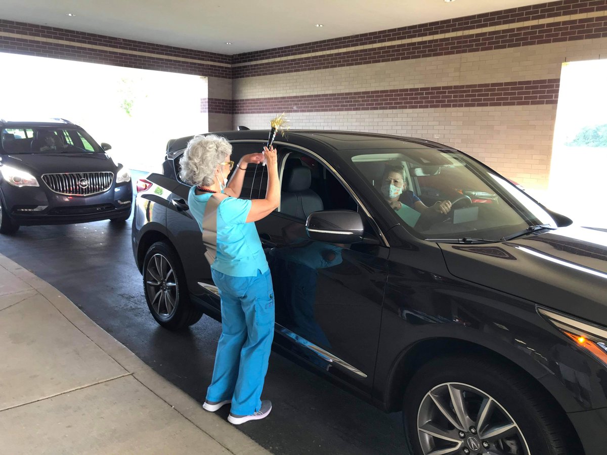 health_rcs's tweet photo. This afternoon we celebrated the retirement of one of our Charge Nurses, Connie Walker with a Drive-by Goodbye. She has touched and saved countless lives in her 44 years as a nurse. Tomorrow will be her last day with RCS. She will be missed so very very much! https://t.co/V5J2Vvj8A5