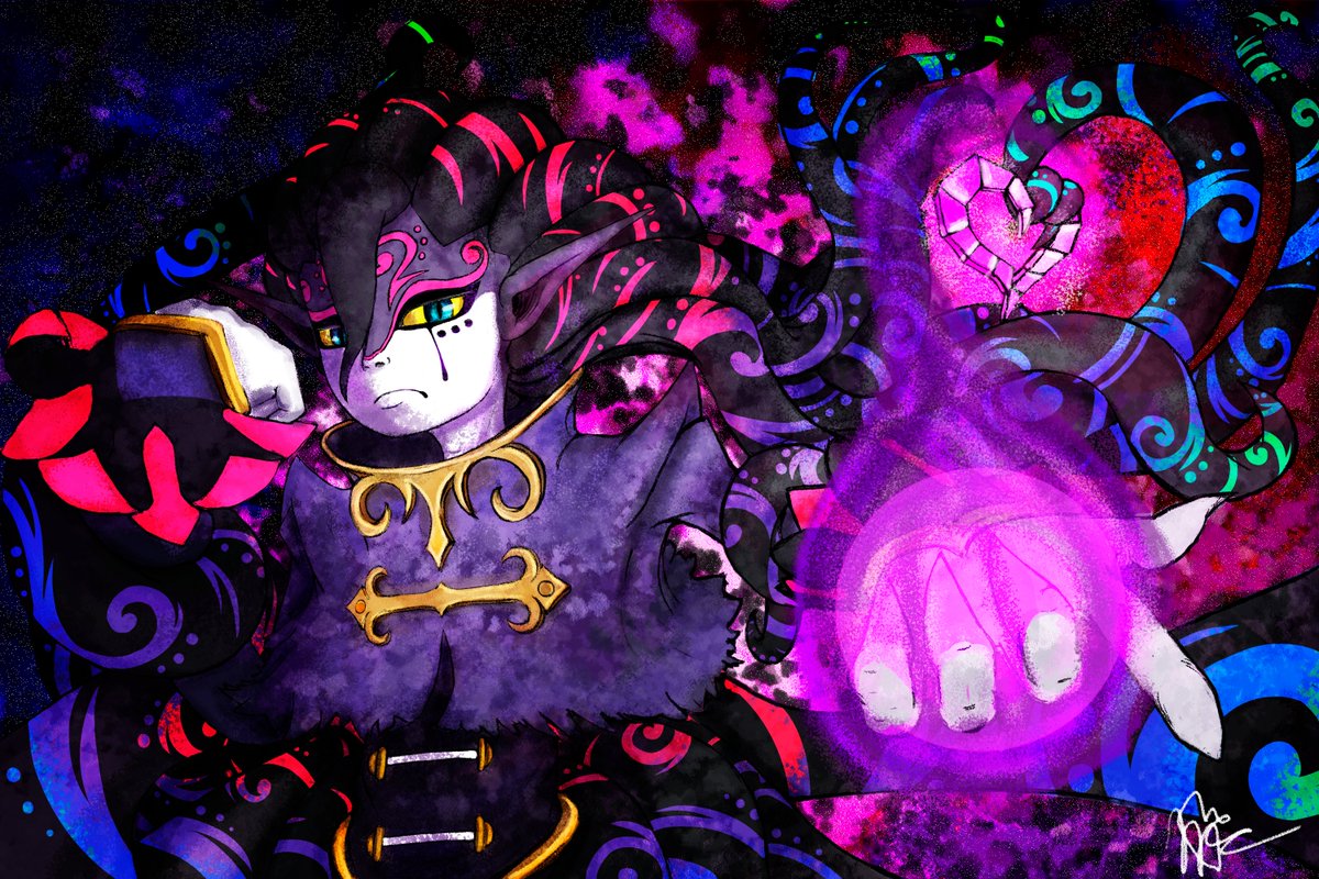 KuroiTheBunny's tweet photo. Two weeks of work... as a digital artist! ;W; ALL MY LOVE FOR #BalanWonderworld , #SquareEnix, #Lance, NaotoOhshima, Yuki Naka and all the team developing Balan Wonderworld in the better way I could express myself! 
#photoshop #drawing #digitalart #negativity #darkness #emotions https://t.co/lSfcoo27Bc