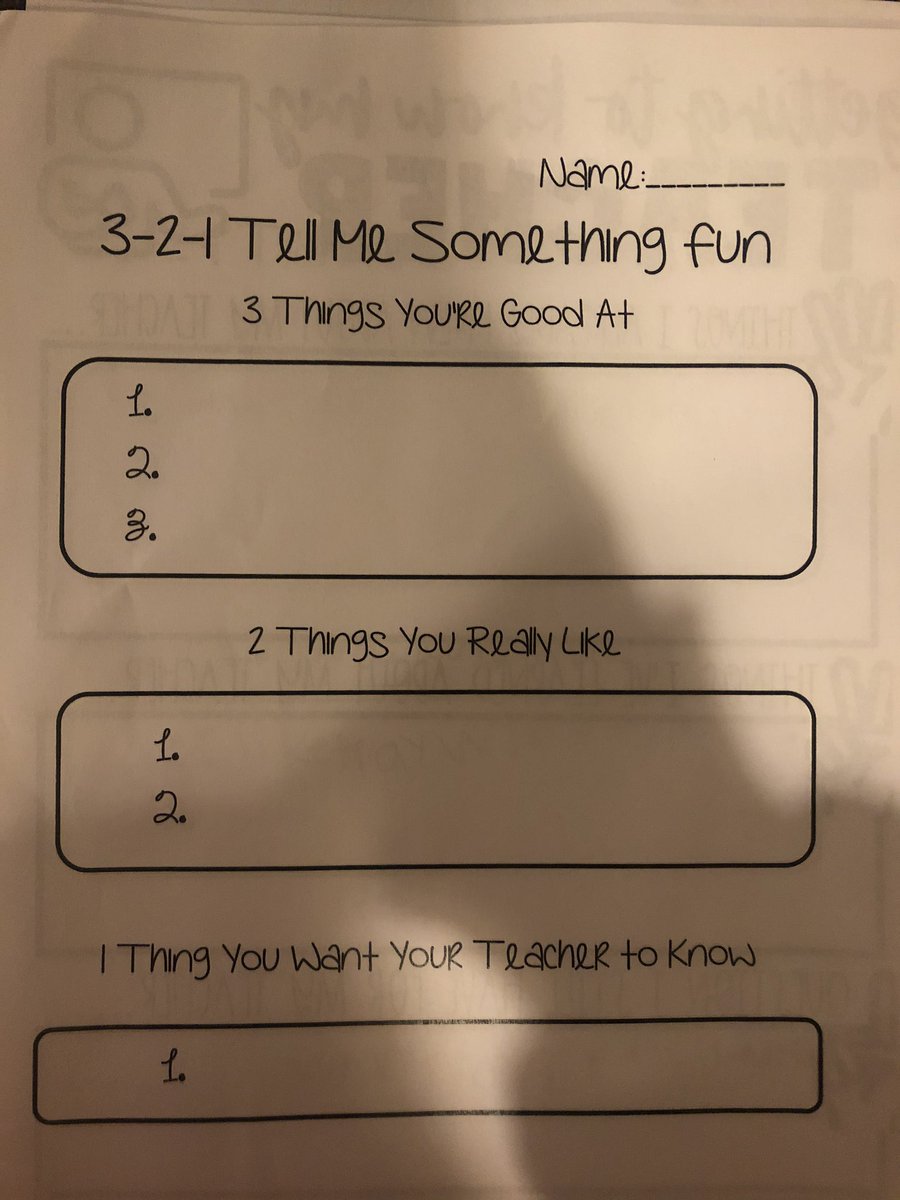 ajoyfuldayin4th's tweet photo. @gcouros  inspired me to really dig in and get to know my students in a different way this year! We started week 1 with this quick exit ticket! I’ve learned SO much about what they value already! https://t.co/VPIimOI2mG