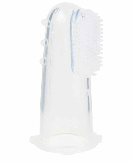 for teeth when they erupt. Around the 1 years mark, it is a good idea to start the process of brushing the teeth. There are many wonderful types of infant brushes available which can be used for the same. This is a popular one but can sometimes be too big and hence a challenge.