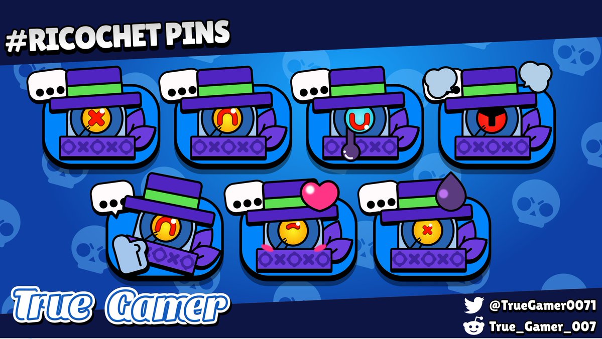 Truegamer007 On Twitter Brawlstars Brawlerpins Ricochet Ready For Battle Ricochet Pins Skin Count 59 108 - brawl stars ricochets