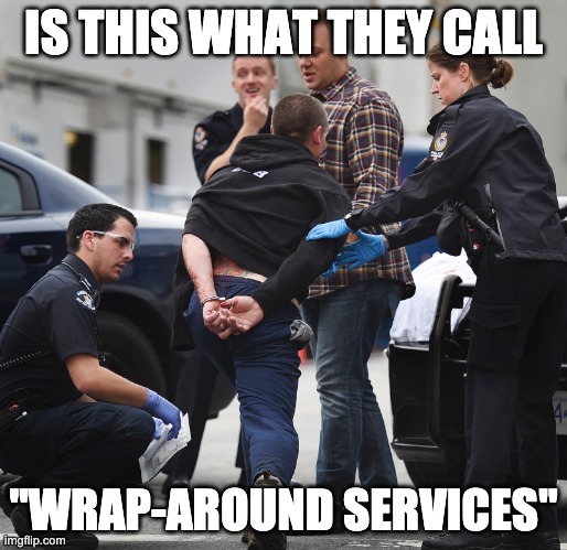 VANDUpeople's tweet image. Is this what they call wrap-around services? 

#VANDUmemes #DefundThePolice #defundVPD