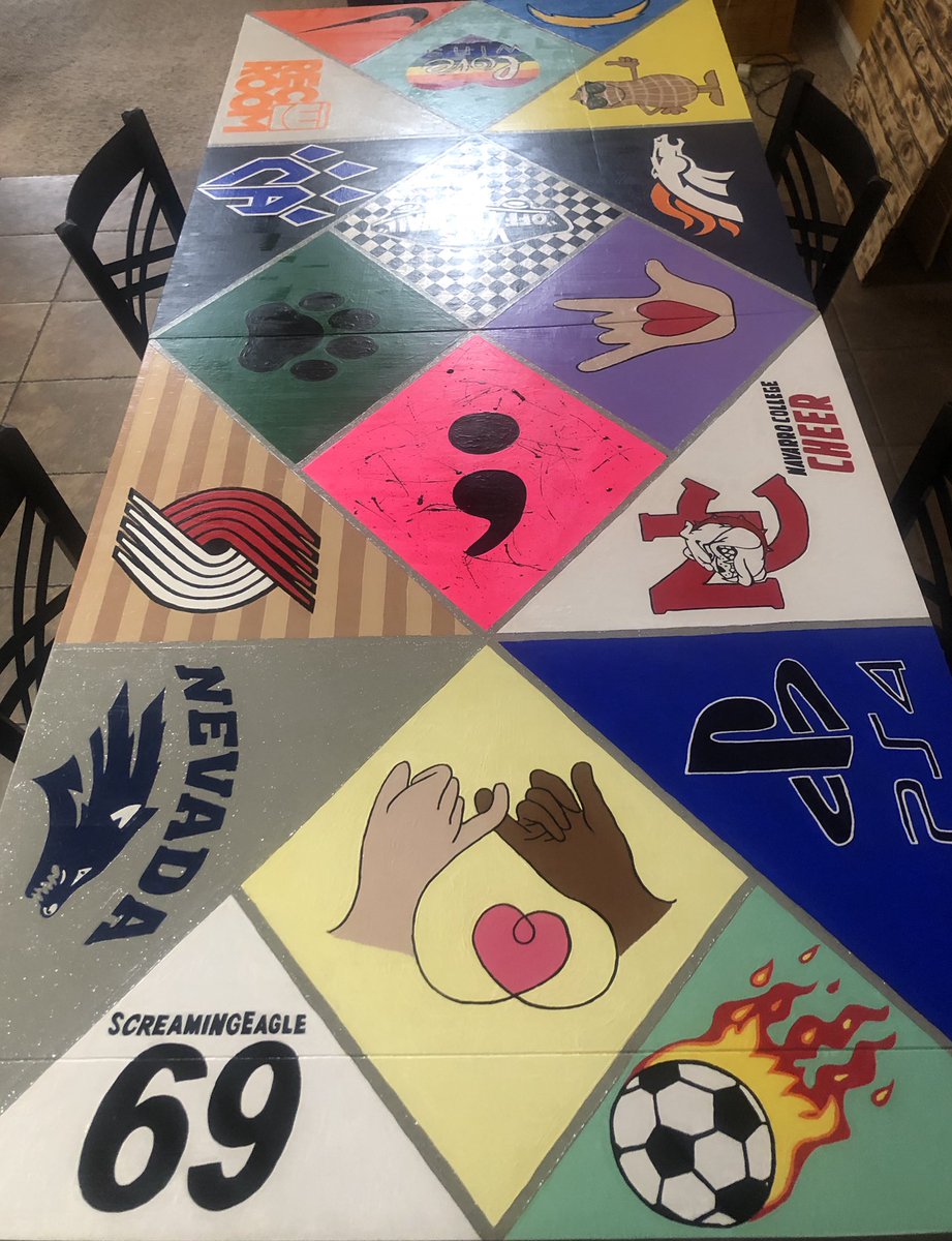 Beer pong inspired dining room table.