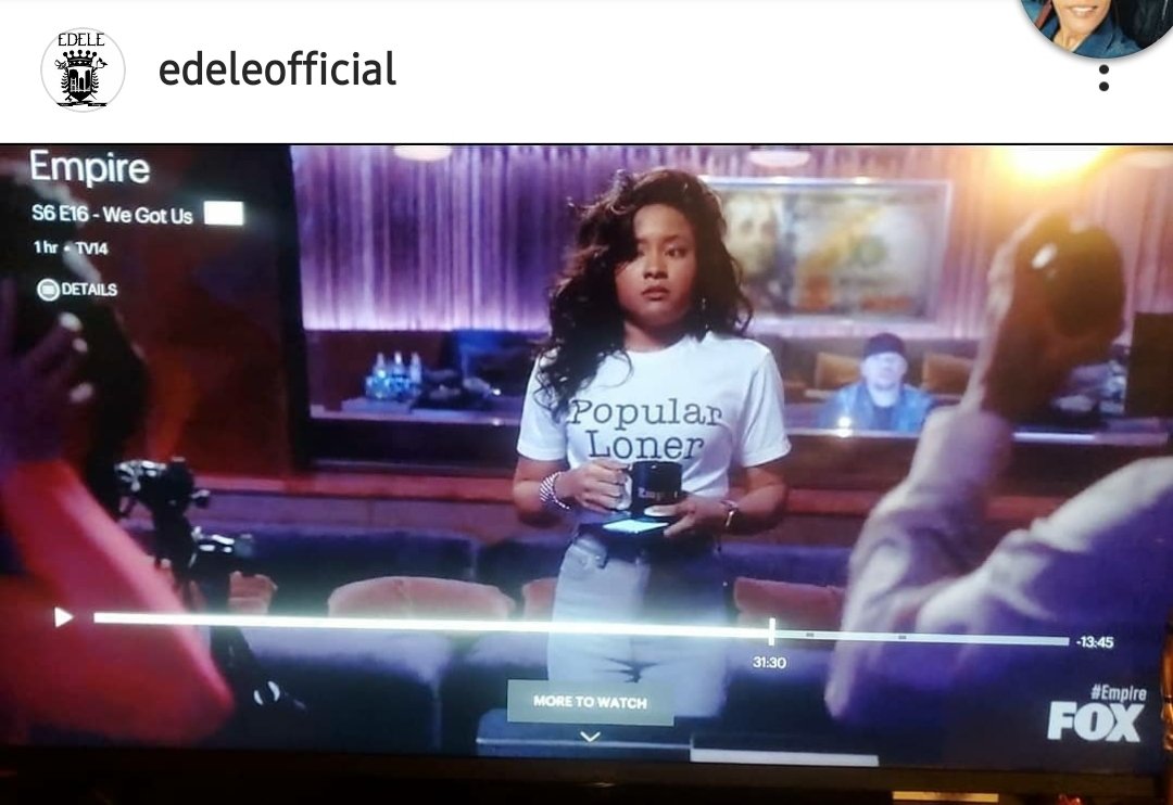 EDELEOfficial's tweet photo. As seen on Empire. Have you gotten our Popular Loner shirt yet? https://t.co/1V9s5vllmA