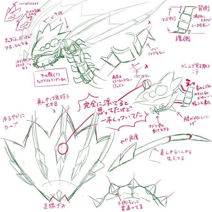 己用∞ナ作画メモ(汚い) 