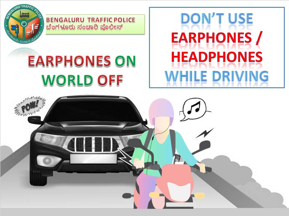 blrcitytraffic's tweet photo. Good Morning friends,
While driving avoid ear phone or else your family will be left alone. https://t.co/TuXergwdZU