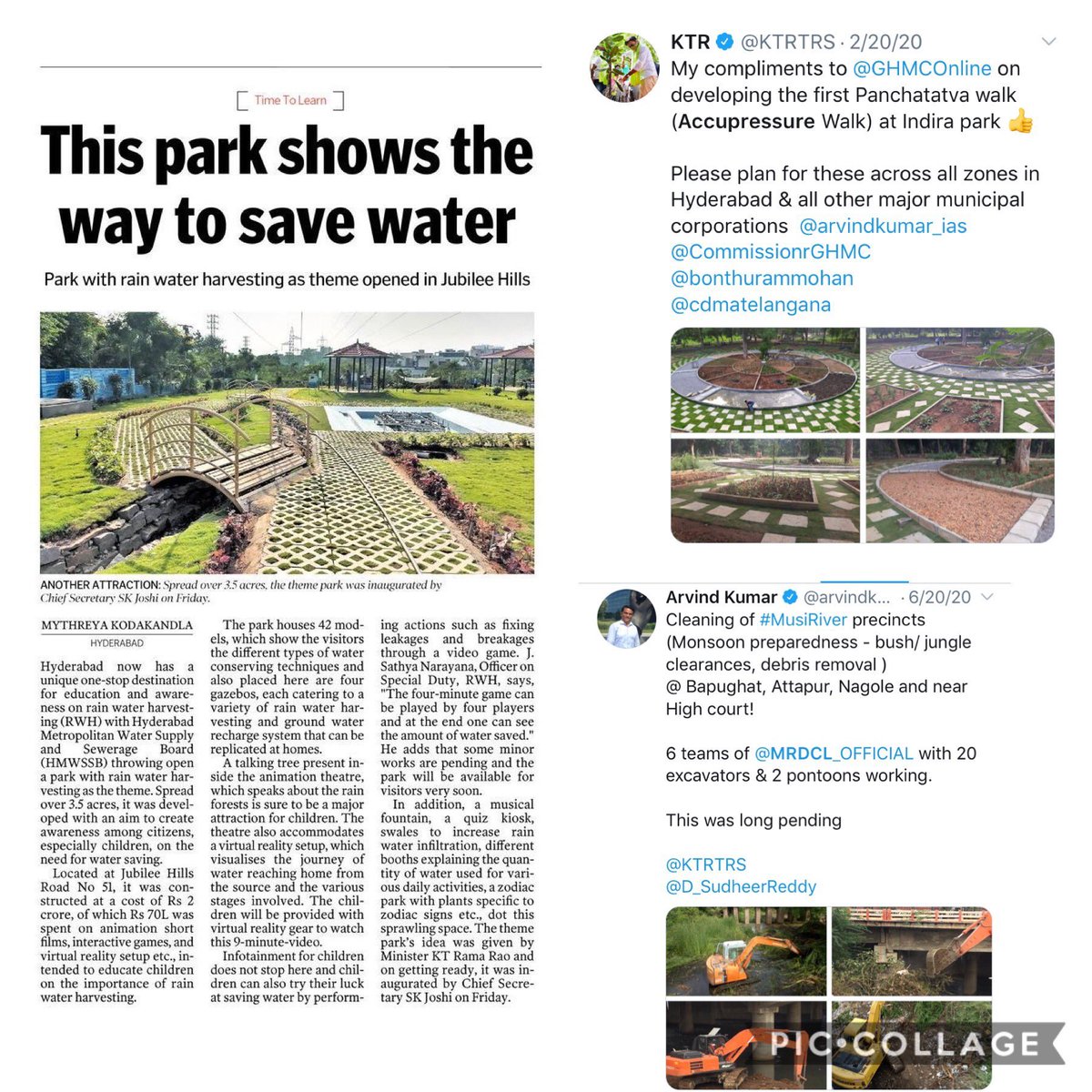 PuttaVishnuVR's tweet photo. Besides fulfilling basic amenities like Potable water, 24/7 Power, Drainage & PHC’s; initiatives like #PattanaPragathi, #HarithaHaram, #ThemeParks, #SRDP,#CRMP, #2BHK, #PoliceCommandCC, #TSiPAAS & #TSbPAAS are making #Hyderabad a Clean, Green, Safe & Smart #GlobalCity👏
@KTRTRS https://t.co/ySC9j9S6kx