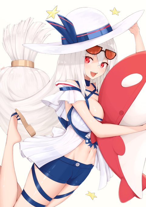 夏の笑顔 #明日方舟 #Arknights #アークナイツ #명일방주 #斯卡蒂 #Skadi #スカジ #巨乳 #水着 #おっぱい https://t.co/UptG2oZ24c 