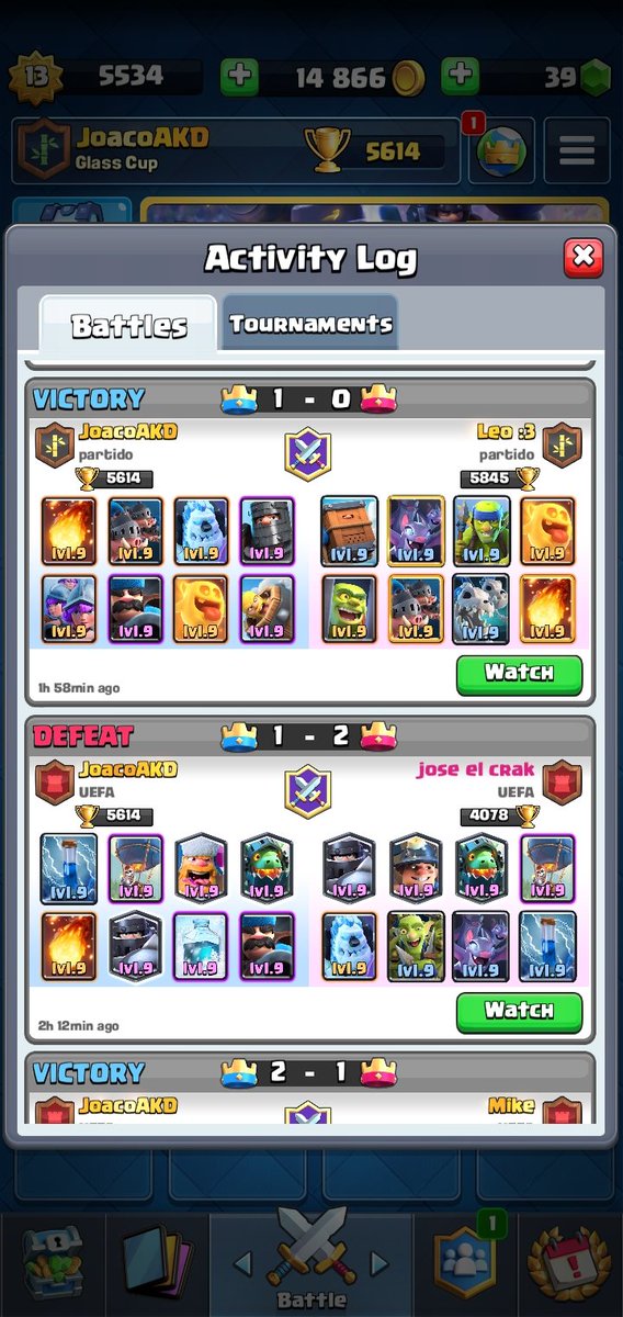 Me voy 16 a 3 en todo lo que jugue partidos hoy,contento por el nivel😘 (no me deja poner más imaganes)