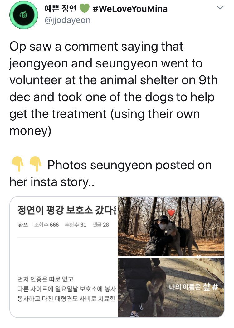 The way Seungyeon’s love for animals influenced Jeongyeon to start volunteering as well. And despite Jeongyeon’s busy schedule and allergies, she still goes whenever she has the chance.Seungyeon is an incredible influence and an amazing older sister. 