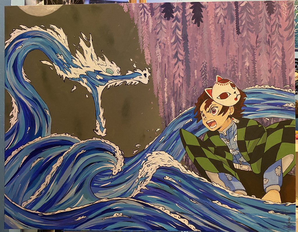 Demon Slayer painting!!!! 

#demonslayer #weeb #anime #fanart #Tanjiro #art #painting