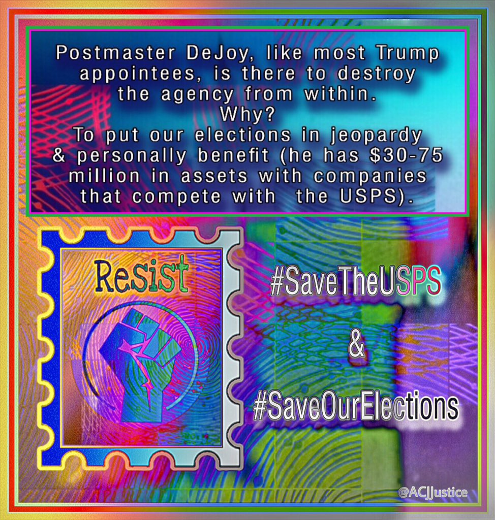 ACJJustice's tweet photo. @Rosie #SaveThePostOffice & #SaveOurElection https://t.co/YKVZACGpM3