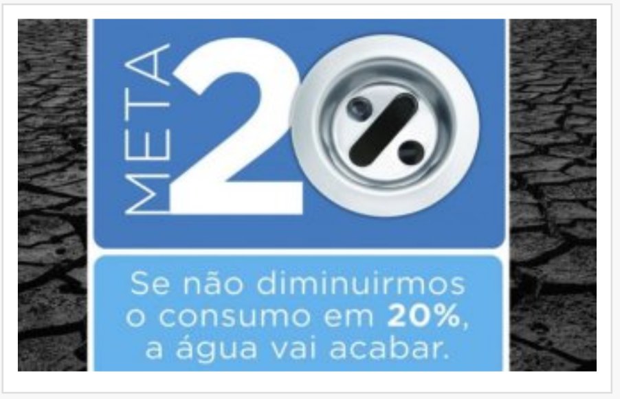 wiliansbernardo's tweet photo. #meta20 diminua seu consumo de água em 20% #sanepar https://t.co/RGQtRhjtcS