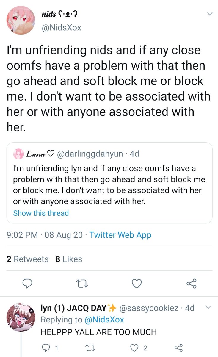 Lyn did not tell people to attack the mutual, but certainly encouraging it by laughing underneath their quote retweets.