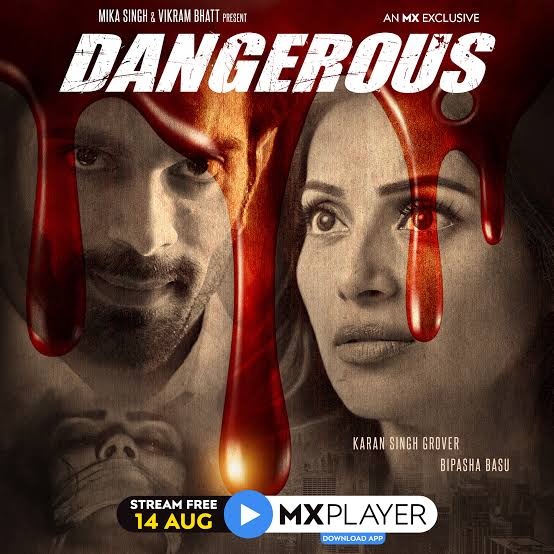 Feature film #Dangerous by <a href="/patelbhush/">Bhushan Patel</a>, an MX Player exclusive release, feat. <a href="/bipsluvurself/">Bipasha Basu</a> <a href="/Iamksgofficial/">Karan Singh Grover</a> <a href="/Realsonaliraut9/">Sonali Raut</a> <a href="/SuyyashRai/">Suyyash Rai</a> <a href="/iNatashaSuri/">Natasha Suri</a> &amp; <a href="/nitinarora_ofcl/">Nitin Arora</a>, now streaming on <a href="/MXPlayer/">Amazon MX Player</a>, as a 7 part mini-series. 

<a href="/TheVikramBhatt/">Vikram Bhatt</a> <a href="/MikaSingh/">King Mika Singh</a> <a href="/VickyHardik/">Vicky & Hardik</a> <a href="/ShaaribToshi/">Sharib -Toshi</a>