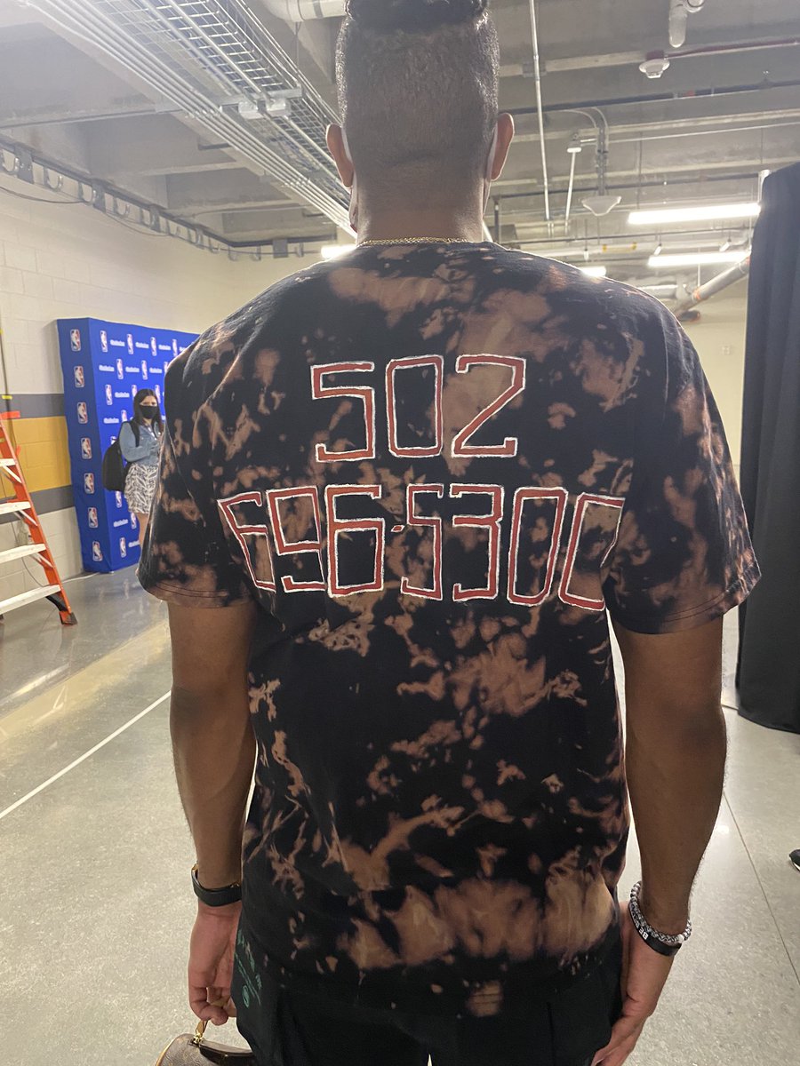 BleacherReport's tweet photo. “Go harder for Breonna”

CJ McCollum wears a shirt after the game demanding justice for Breonna Taylor

(via @TaylorRooks) https://t.co/muNxY8iMZv