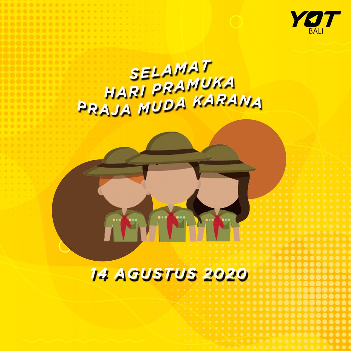 Selamat Hari Pramuka YOTers!
Satyaku ku Dharmakan, Dharmaku ku Baktikan. Salam Pramuka!
.
.
.
#HariPramuka 
#YOTBali 
#youngontop 
#MenyatukanIndonesia