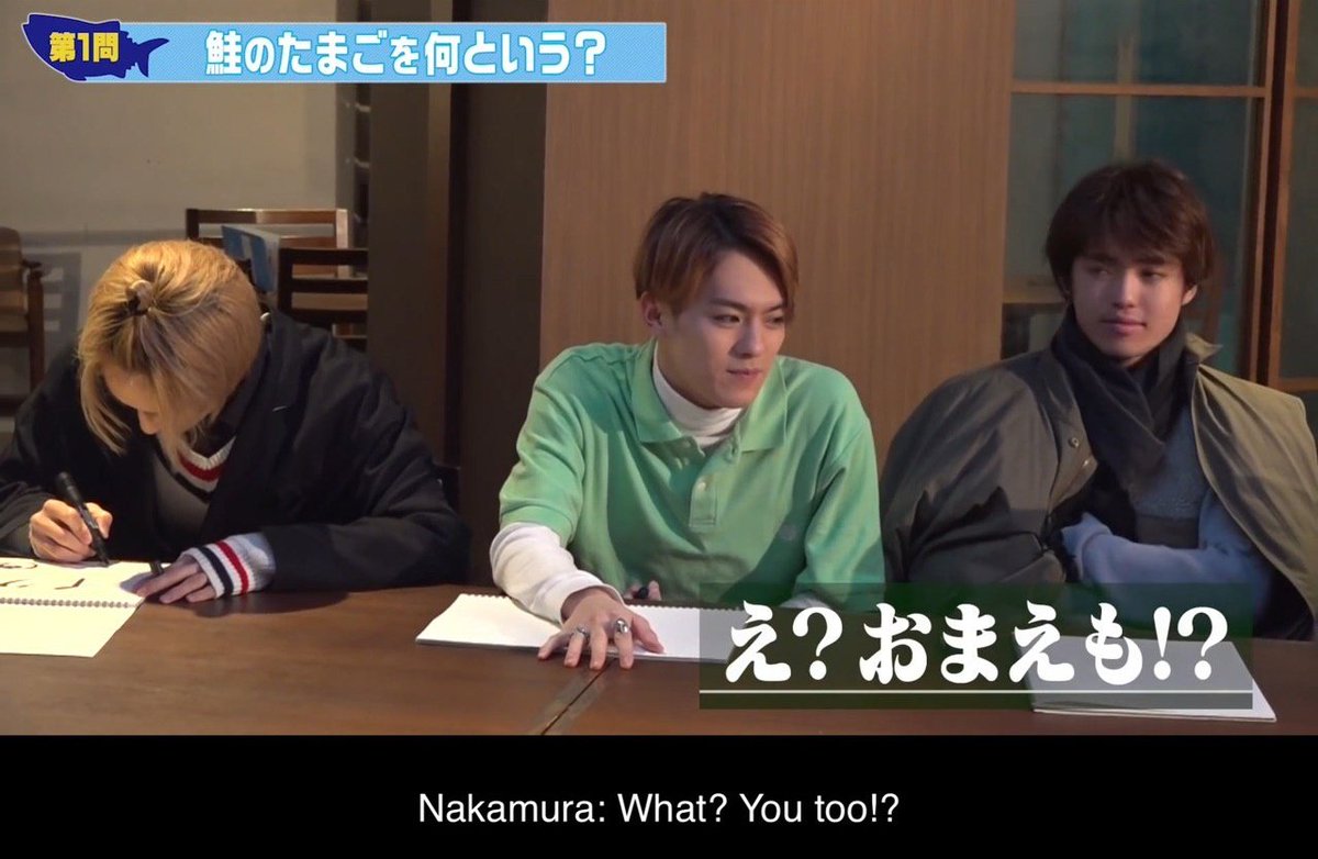during the waterworld quiz, almost all of them have already got an answer and there's matsumatsu: