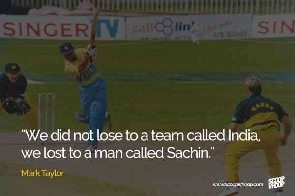 8. The ex-Australia captain after Sachin's amazing performance in Sharjah #SachinMaidenCentury  @sachin_rt