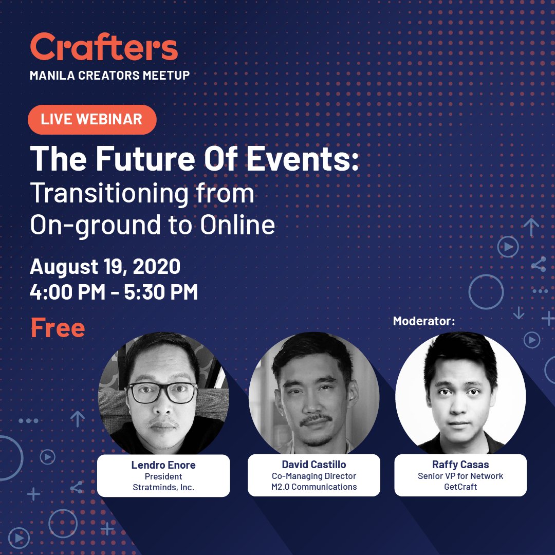 How can you effectively shift from holding events on-ground to conducting them online? Join this live online meetup to get tips from industry experts!

Register here: hubs.ly/H0tDVbN0