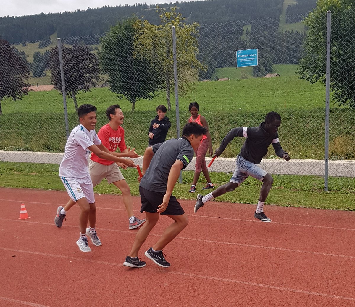 inspoweredby's tweet photo. Thrilled to coach young migrants this morning at a 6-day camp organised by the Republic of Sport for 24 young participants (mostly afghans + 4 other nationalities). Starts, relay and long jump was on the pgm! https://t.co/9yaspa3141