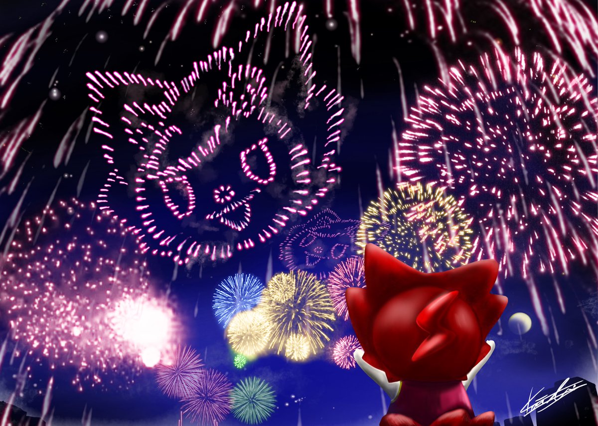 のびるスーツ 今年は 軒並み花火大会中止 お盆も遠出は厳禁 な 今年の夏ですが せめてここで花火大会を やらせていただきたいと思います た まや 新作のロウル花火だよ 希望の花火大会 ロウルかわいいよロウル 川崎ブレイブサンダース