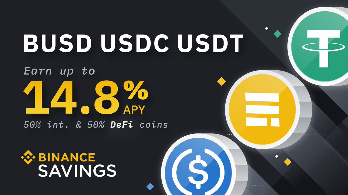 Binance On Twitter Binance Launches 14 8 Apy Stablecoin Savings Products Receive A Random Defi Token Bonus Https T Co Nx9pqblcas Https T Co 5twrld5muk Binance On Twitter Binance Launches 14 8 Apy Stablecoin Savings Products Receive A Random Defi Token Bonus Https T Co Nx9pqblcas Https T Co 5twrld5muk