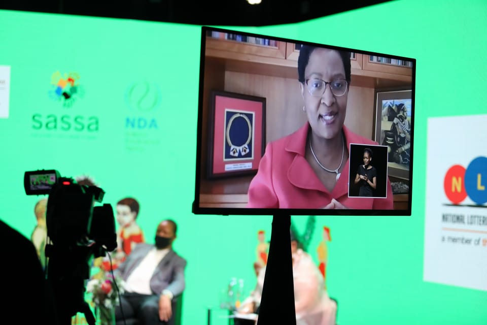 The_DSD's tweet photo. “By investing in young people and by investing in young children, we will build a legacy for this country...it’s how we can guarantee that the future will be sustainable” - Muriel Mafico, Deputy Representative of @UNICEF_SA. #NLCLegacyProject #ECDHandover https://t.co/zx5Lu9IjLO