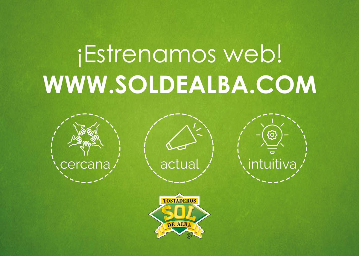 ¡Estrenamos web! 🥳🥳 SI quieres estar al tanto de nuestras novedades, descubrir nuestro catálogo de productos o conocer más detalles sobre nuestra historia ➡️ ¡Visítanos en soldealba.com! #FrutosSecos #Aperitivos #Nuts #snacks